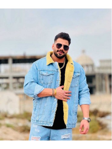 کت جین داخل خز کد 3027